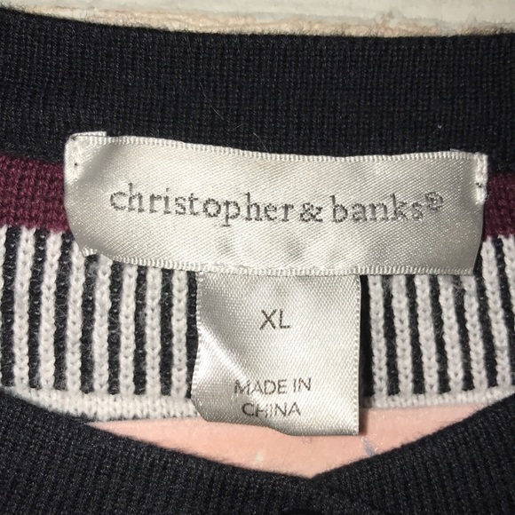 ✅Christopher & Banks Striped Button Down Cardigan - Picture 3 of 6